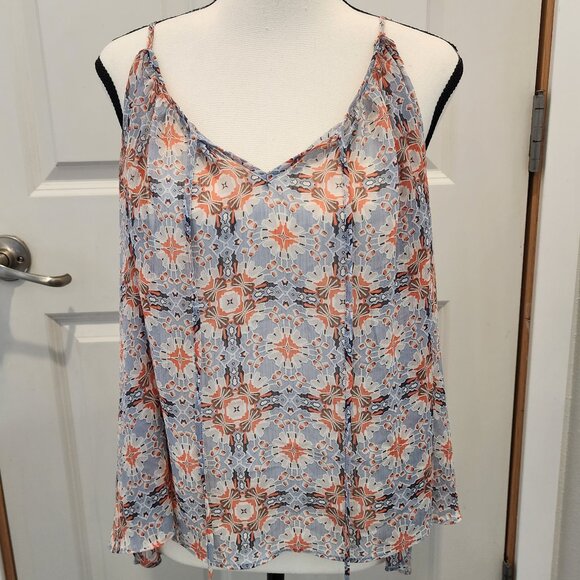 Women's Chloe K Sheer Sleeveless Tank Top, Size L - Picture 1 of 7